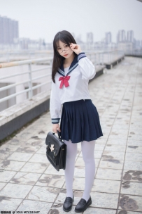 喵糖 VOL.067 半度度度喵 喵喵的白丝水手服[46P/245M]
