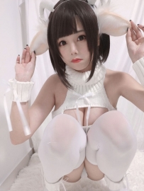 蜜汁猫裘 NO.046 白丝毛衣 [40P3V-152MB]
